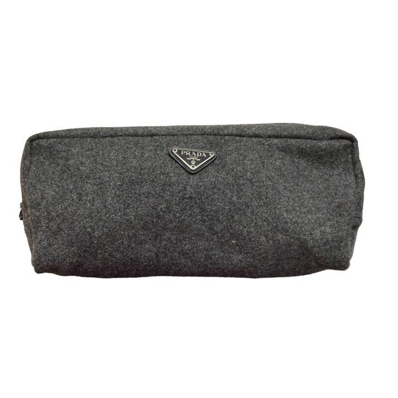 Prada gray wool clutch bag - Picture 1 of 10